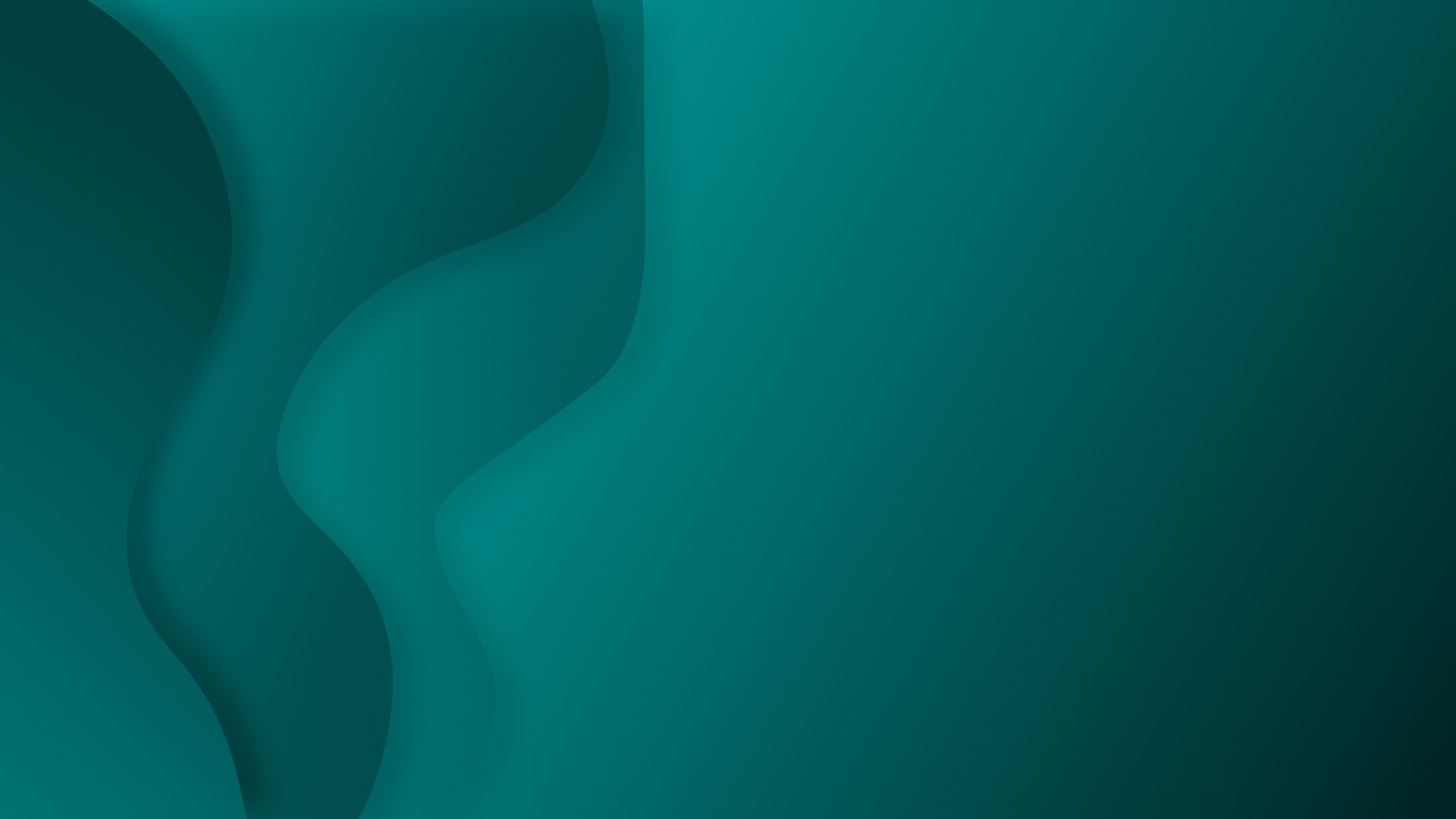 Waves Gradient Abstract Background on the Left of Emerald Green